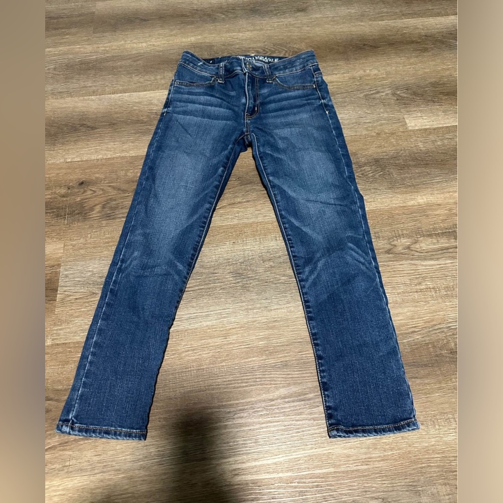 American Eagle “super stretch” hi-rise jegging crop size 00